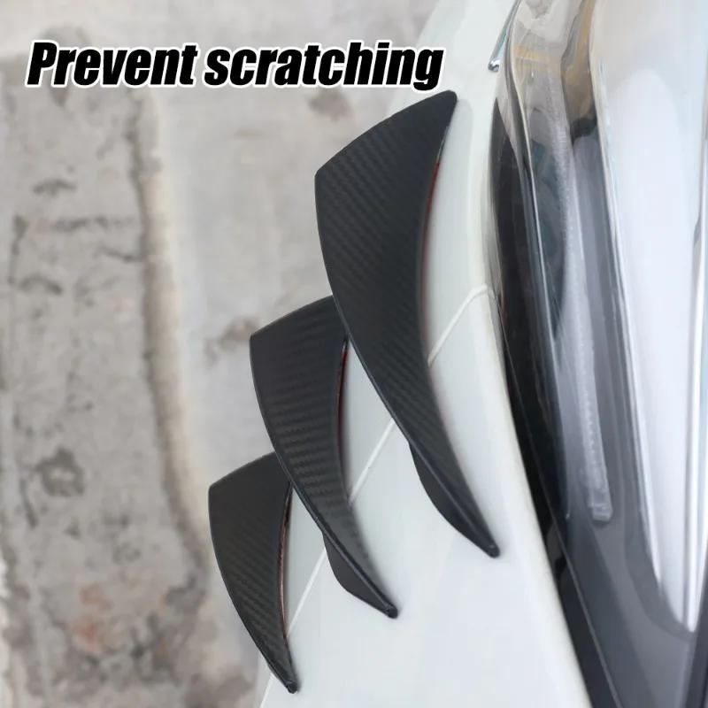 Car Front Rear Bumper Strip Universal Lip Spoiler Diffuser Splitter Scratch Protector Extension Carbon Fiber Winglets Side Skirt