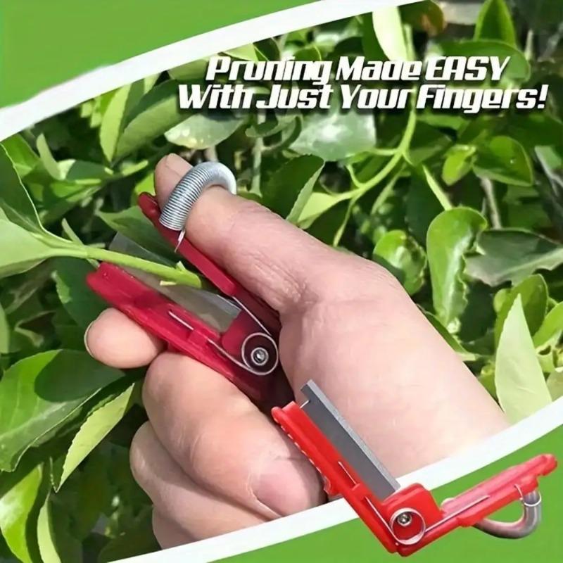Finger Sickle Harvesting Knife Curved Blade, Gardening Pruning Tool Fruit Grape Picking Ring One-Hand Garden Snip