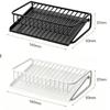No Drill Shower Soap Rack Drainer Waterproof Wall Mounted Kitchen Sink Organizer for Dishwashing Detergent Rag