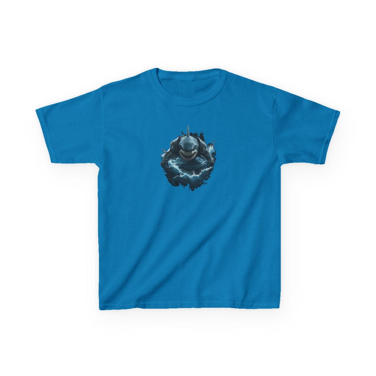 Angry Sea Monster Kids T-Shirt | Dark Ocean Creature, Stormy Waves 150
