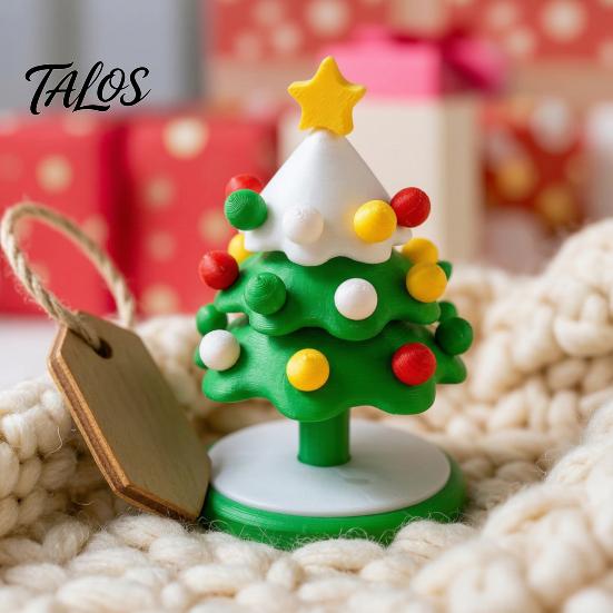 Holiday Home Decor Gifts 3D Printed Mini Dancing Christmas Tree Figurine, 360° Rotatable Fun Interactive Figures Toy, Cute Xmas Desktop Ornament,