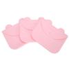 3 Pièces Sac de Rangement pour Masque Buccal Portable Anti-poussière Réutilisable Silicone Étui pour l'Extérieur(Rose )