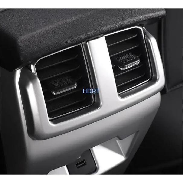 Car Styling Gear Shift Box Panel Frame Outlet Glass Switch Cover Trim Kit For Ford Territory  + ABS Chrome Silver Interior