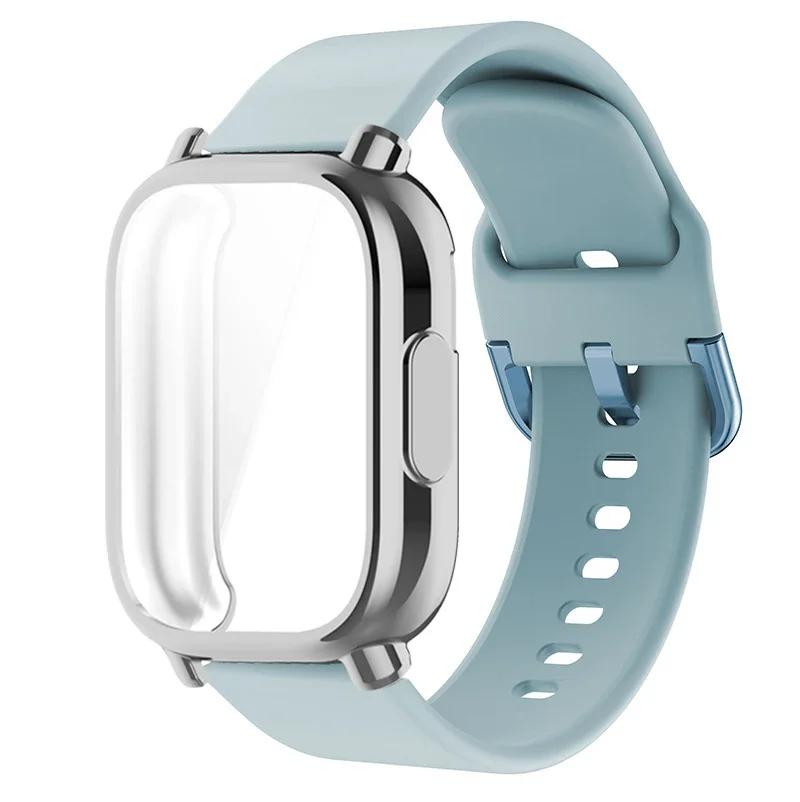 22mm Silicone Strap With Case For Xiaomi Redmi Watch 5 Active Lite Smart Watch Wrist Band TPU Case For Redmi Watch 5 Active Lite
