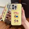 Single Layer Yellow Background Polka Dots for IPhone16pomax for Apple 15pr Mobile Phone Case 14 New Style 13 Cartoon 12 Original