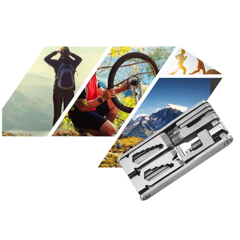 Essential Bike Repair Tool 15 Functions for Road and Mountain Biking Lightweight Portable Allen Keys,HexsSpoke Wrench