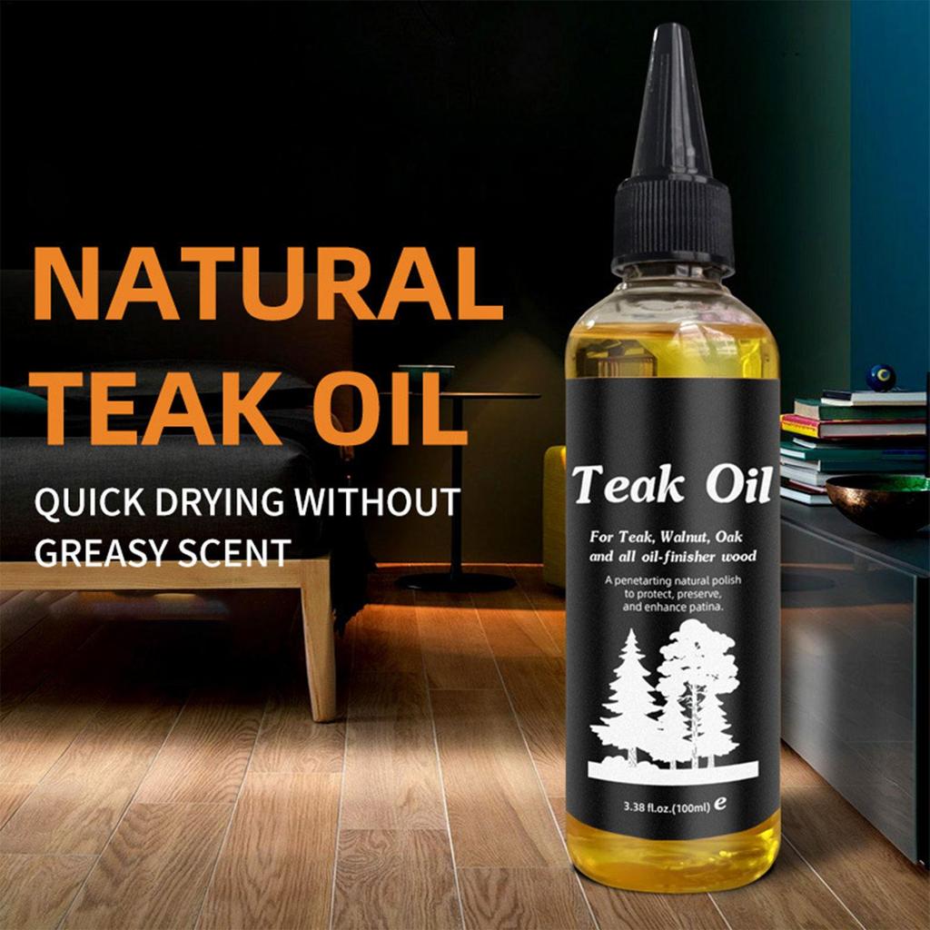100ml Furniture Oil Wood Polish Furniture Hardwood Polisher Conditioner Non-greasy Wood Care Teak Oil for Wooden Table Desk