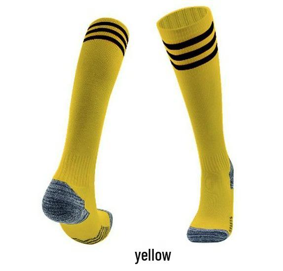 

Unisex Over-the-Knee Three-Stripe Thin Football Socks - Non-Slip, Professional Training Long Socks for Men, Women, and Children. Adult жёлтый