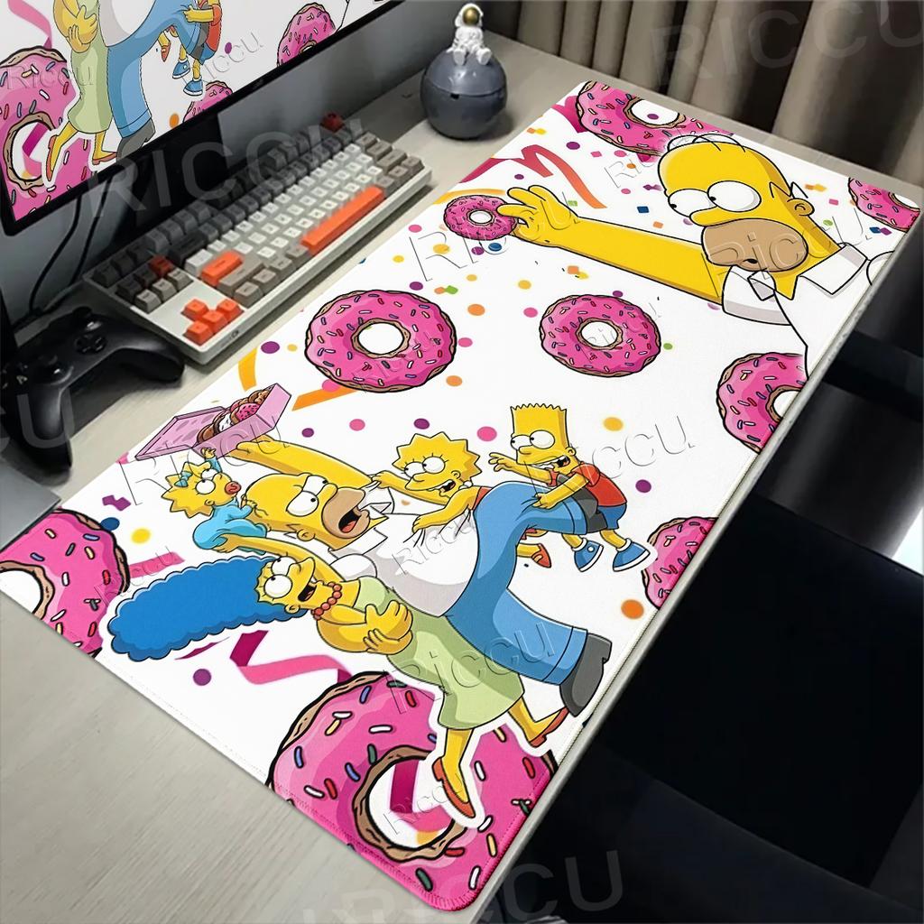 XXL Cartoon T-The Cool S-Simpsons PC Mouse Pads Computer Keyboard Office Large Non-slip Desk Mat Game Locking Edge Rubber Carpet