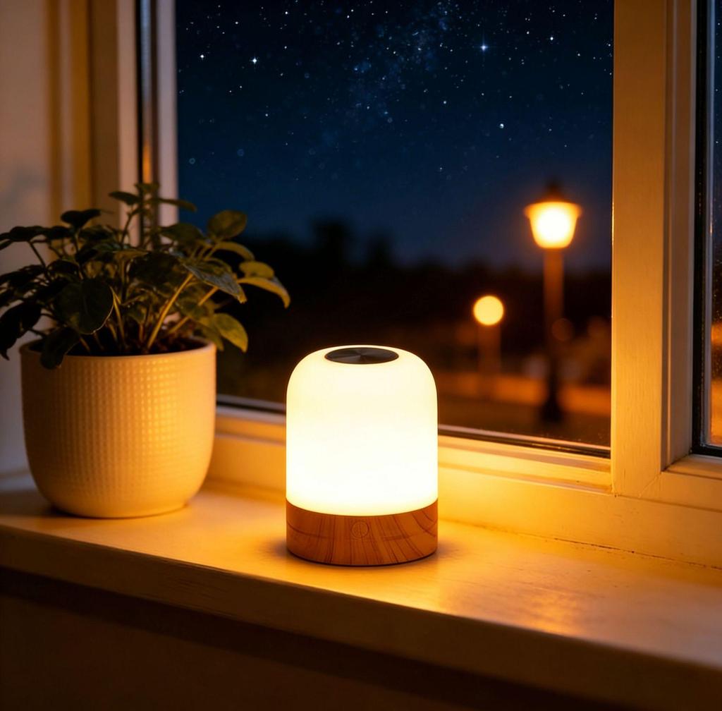 670nm Punase Valguse Lamp - USB-laetav, Puutetundlik Reguleeritav Valgus, Magamiseks, Joogaks ja Lõõgastumiseks