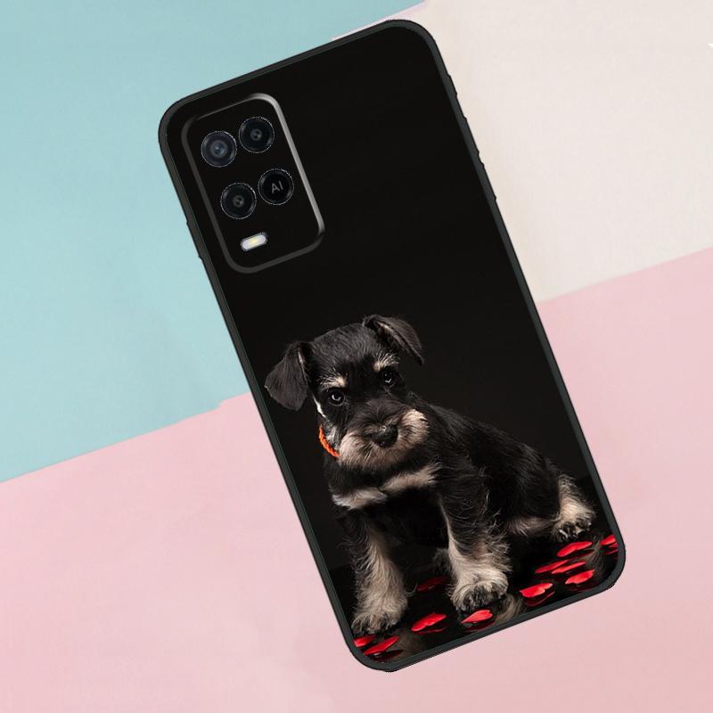 Schnauzer Puppy Dog For Oppo A40 A60 A80 A18 A38 A58 A78 A98 A79 A16 A76 A96 A15 A74 A94 A54 A77 A17 Phone Case