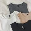 Retro AA Style Cotton High-Waist Slim Fit Sleeveless Crop Top for Women - Versatile Summer Wear