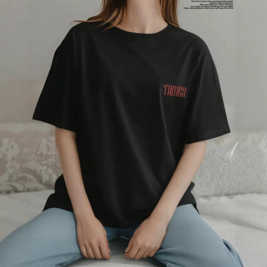 Pure cotton European and American short-sleeve raglan T-shirt, women s base layer, loose top S