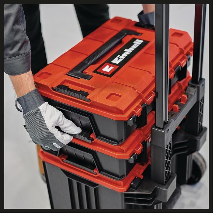 Einhell Tour de coffrets de rangement E-Case Tower (120 kg max, pour le rangement modulable d’équipements sensibles)