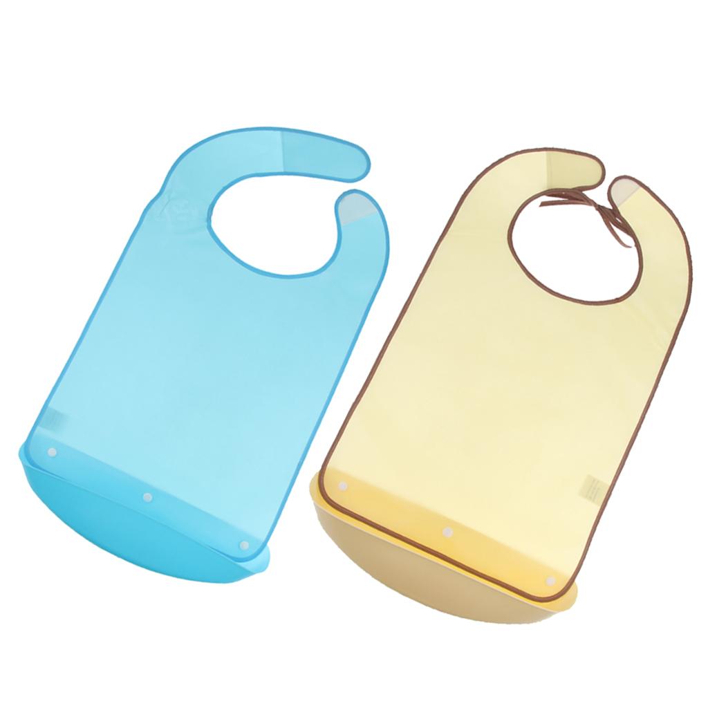 2 Pieces Waterproof EVA Bib For Adult Comfortable Clothing Flexible