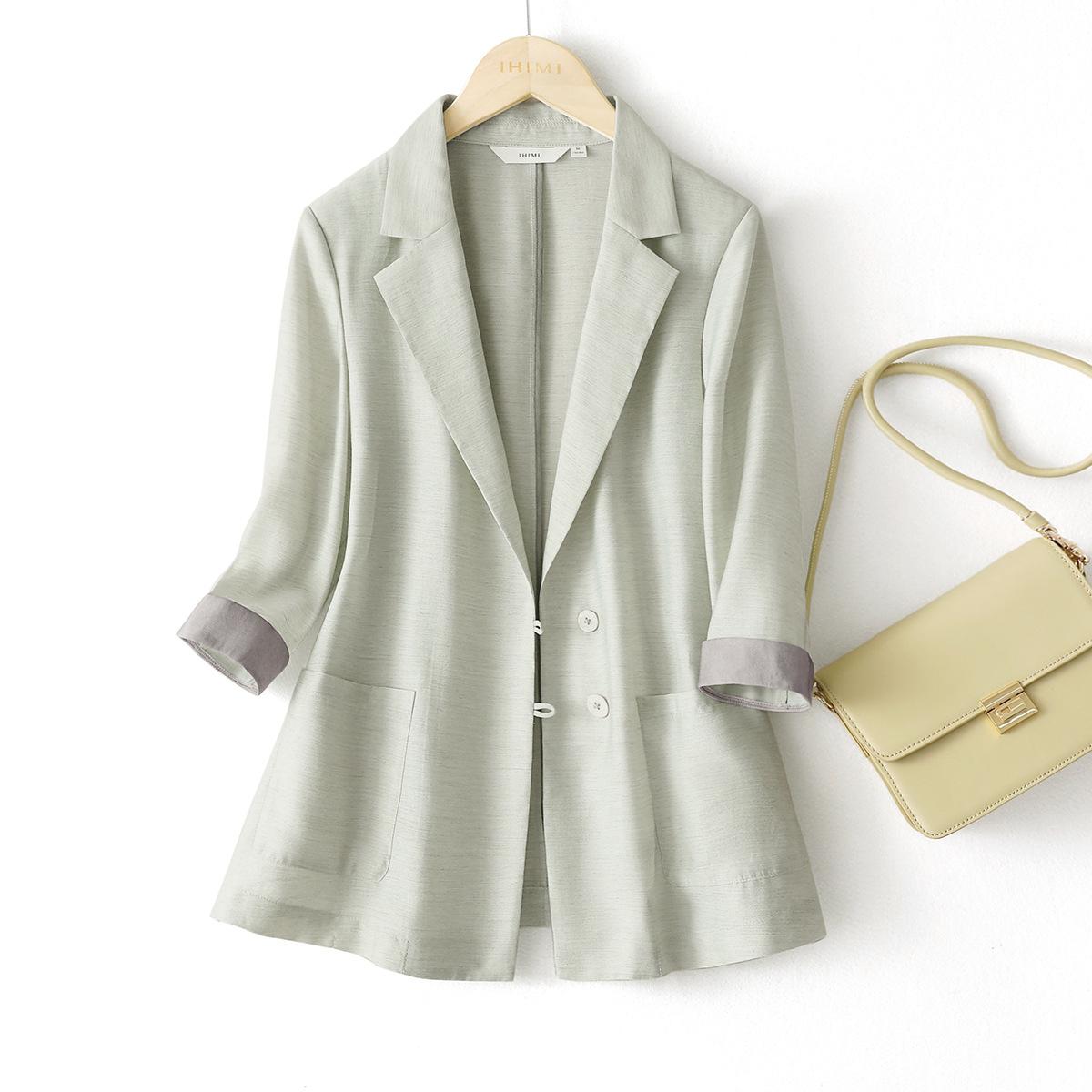 

Тонкий маленький костюм с рукавами семь четвертей, женский летний новый пиджак, солнцезащитный кардиган S