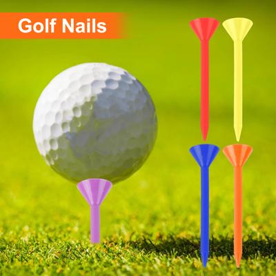 50Pcs Plastic Unbreakable 3 1/4 Inch Golf Tees Durable Stable Vibrant Color Three-layer Large Cup Golf Pins Golf Accessories