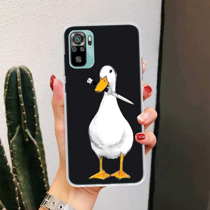 Cartoon Duck Goose Game For Xiaomi Poco X6 X3 Nfc X5 X4 F6 F5 Pro Phone Case F4 Gt F3 F2 F1 M5S M4 M3 M2 5G Fundas Coque X3 Nfc