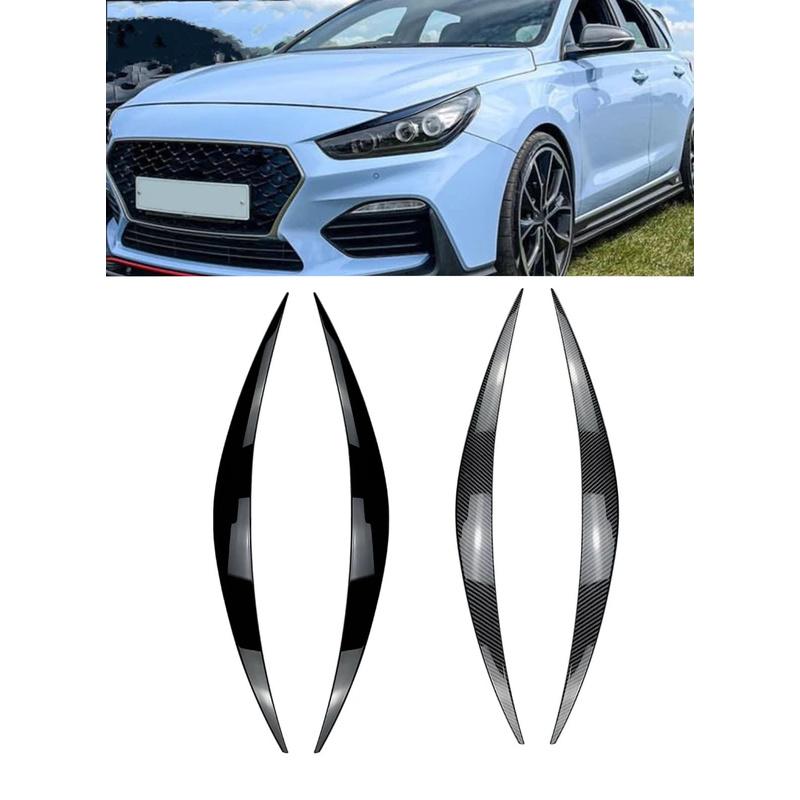 Car Headlight Eyelid Eyebrow Decoration Trims For Hyundai I30 i30N MK3  2017-2020  2017  2018 2019 2020