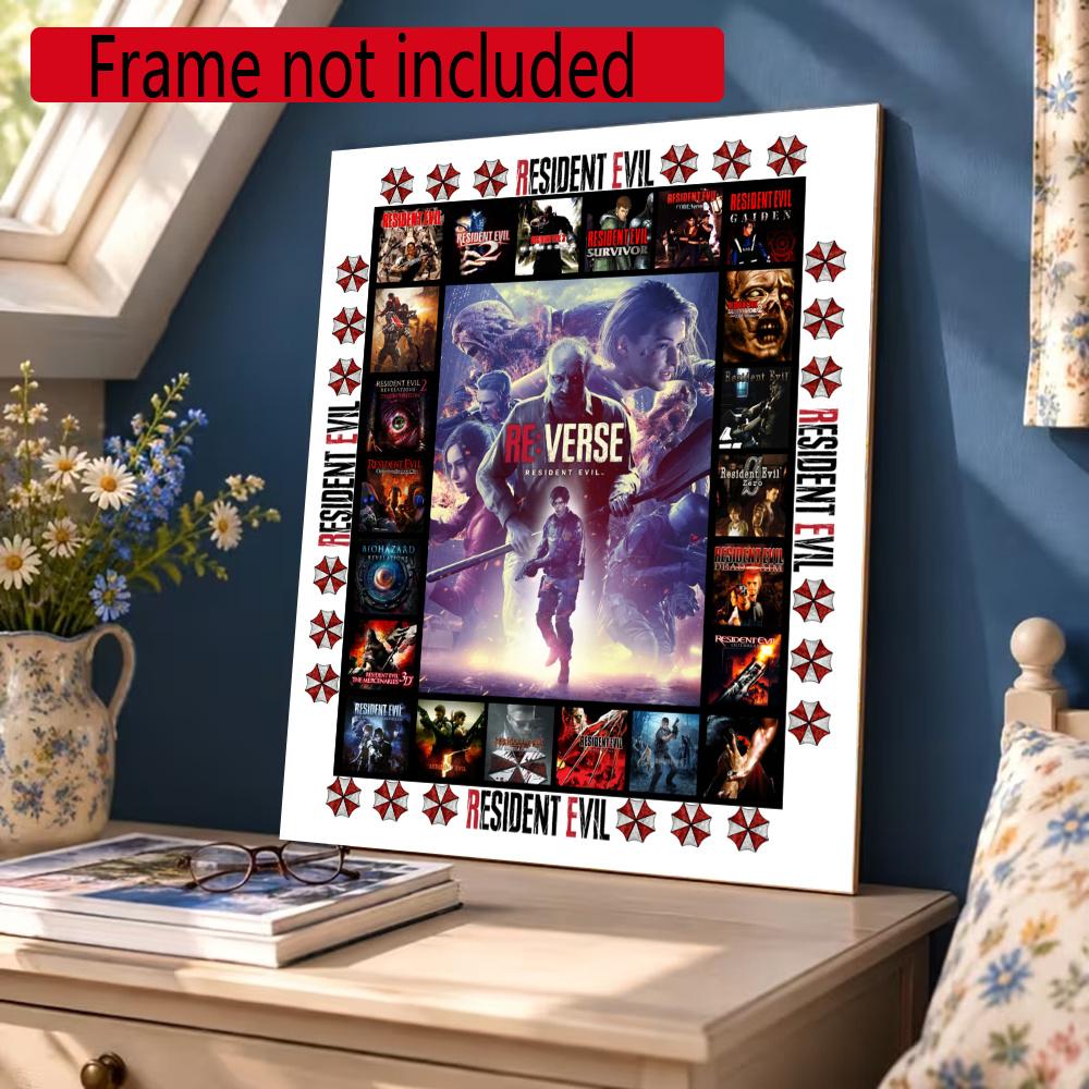 Resident Evil Alice 5D Round Diamond Painting Kit Diamond Embroidery Painting Rhinestones Mosaic Frameless Handwork Decoration Arts