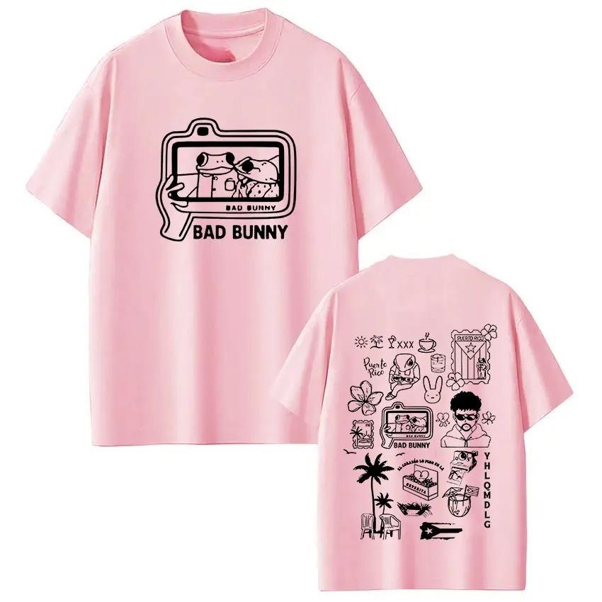 Fashion Hip Hop Short Sleeve Tshirt Rapper Bad Bunny T Shirt Debi Tirar Mas Fotos DTMF Tshirts Unisex Women Clothing Tops