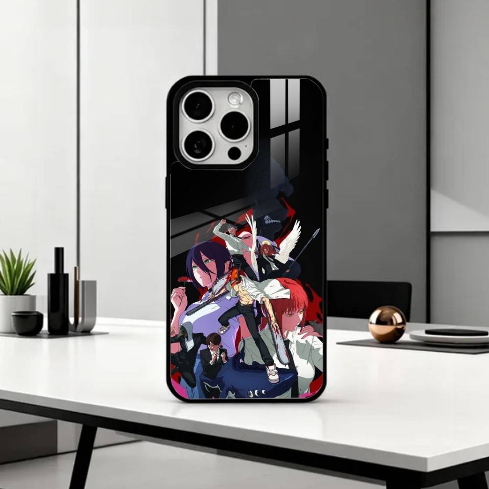 C-Chainsaw Man R-Reze A-Arc    Phone Case For iPhone17,16,15,14,13,12,11 Plus,Pro Max Magnetic For Magsafe Wireless Charging