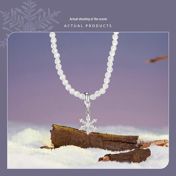 Yinziyun Original Design S925 Sterling Silver Ice Flower Winter Necklace for Women