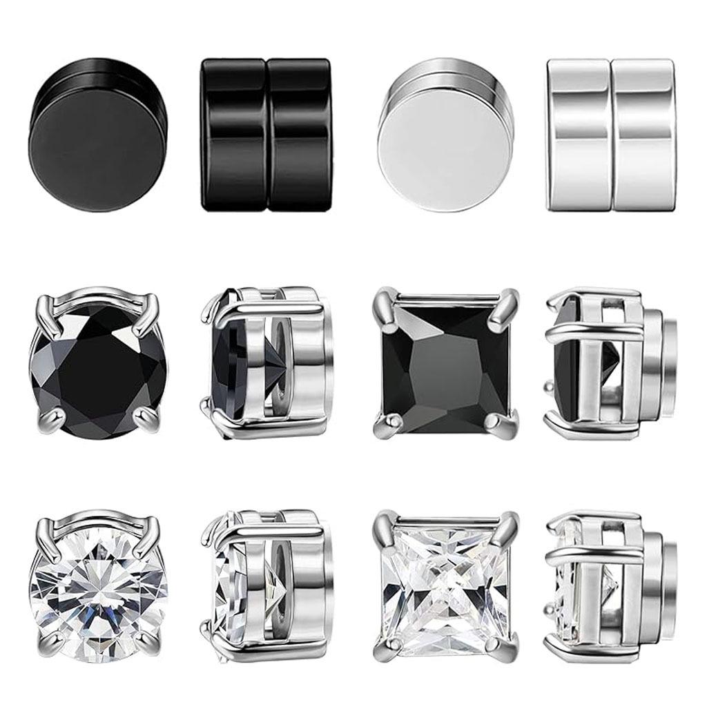 Unisex Zirkon Magnet Ohrclips ohne Piercing - Trendige Fake Stecker