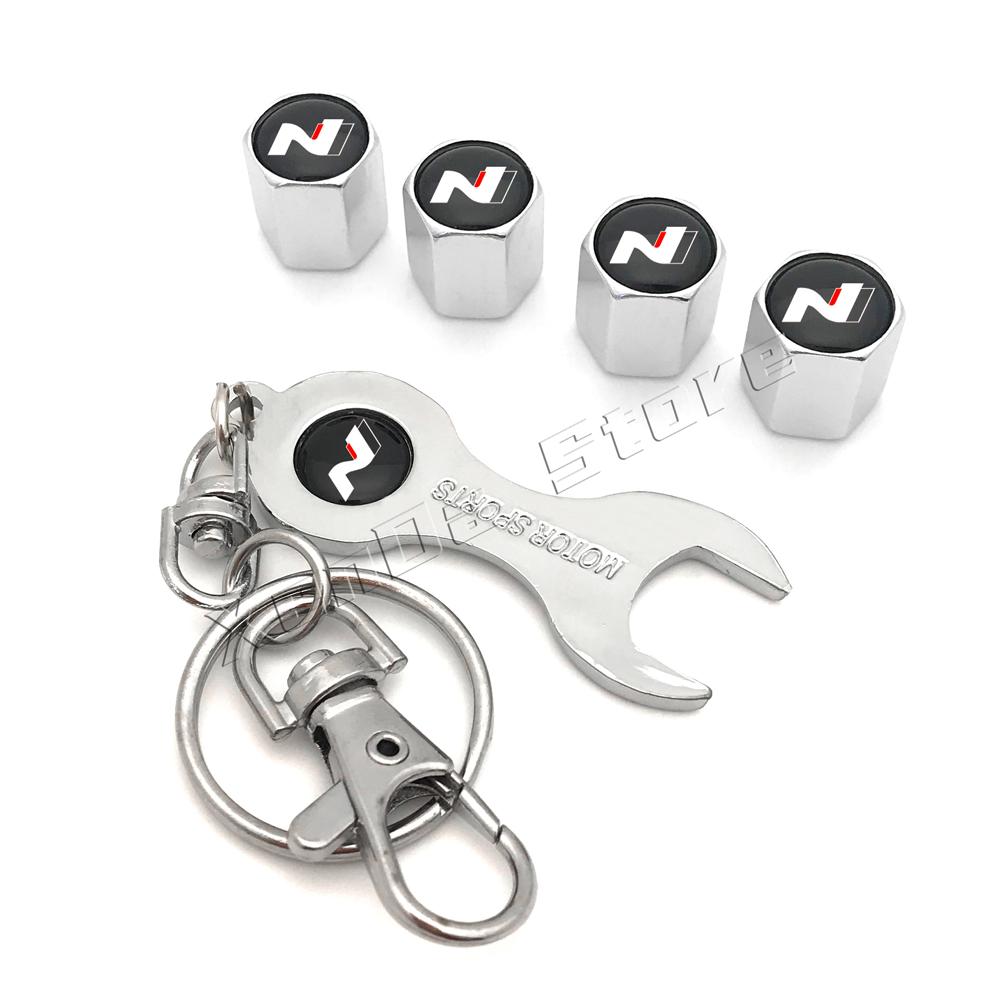 Car Wheel Tire R93 Valve Caps Stem For Hyundai N Line I20 I30 Sonata Tucson Azera Elantra Veloster Kona Santa FE NLine Accessories