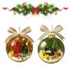 Christmas Ball Decoration Sewing Snowball Ornament Retro Sewing Machine Ribbon Transparent Ball Christmas Hanging Decor