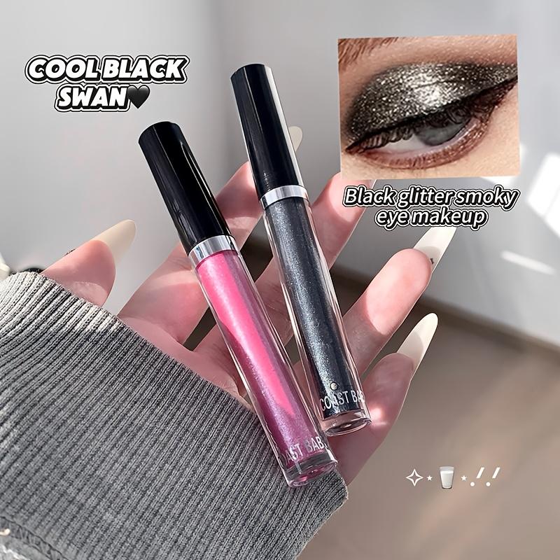 Glitter Liquid Eyeshadow 12-Color Golden Eyeshadow, Brown Glitter Eyeshadow, Eye Glitter Makeup Eyeshadow Stick, Quick- Long-Lasting Eyeshadow