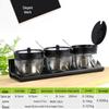 Beifu Modern Tabletop Seasoning Set - Black (10-Pack)