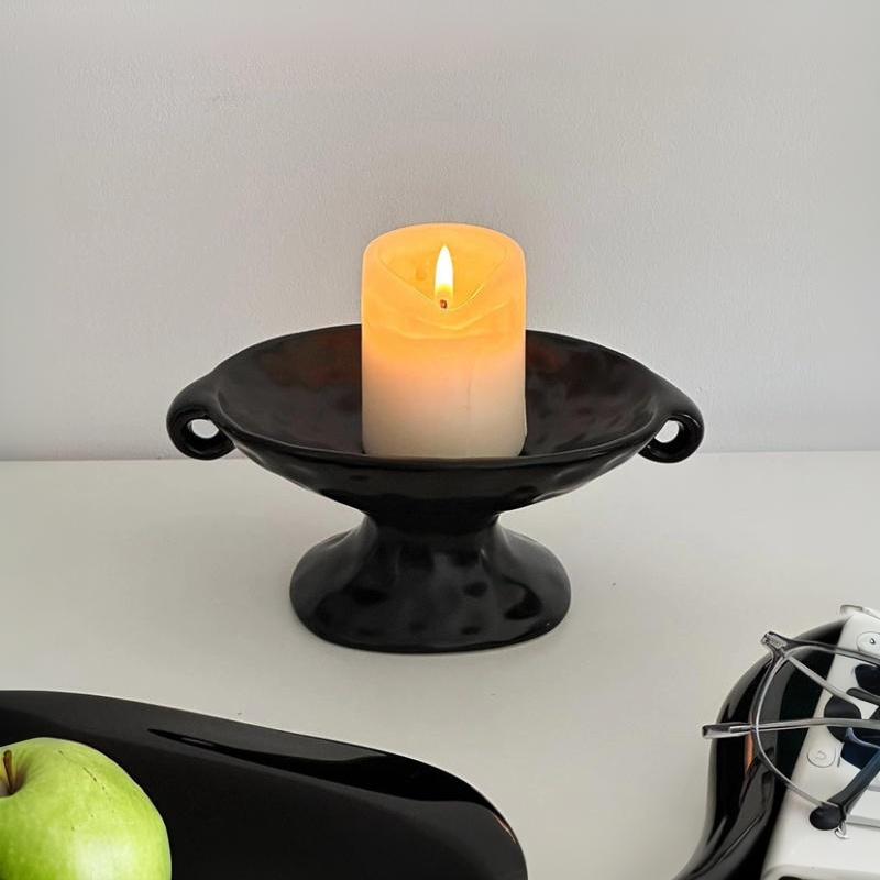 Ceramic Double-Ear Soap Dish, Vintage Double-Ear Soap Dish With High Stand, Suitable For Home Decoration, Bathroom Soap Storage
