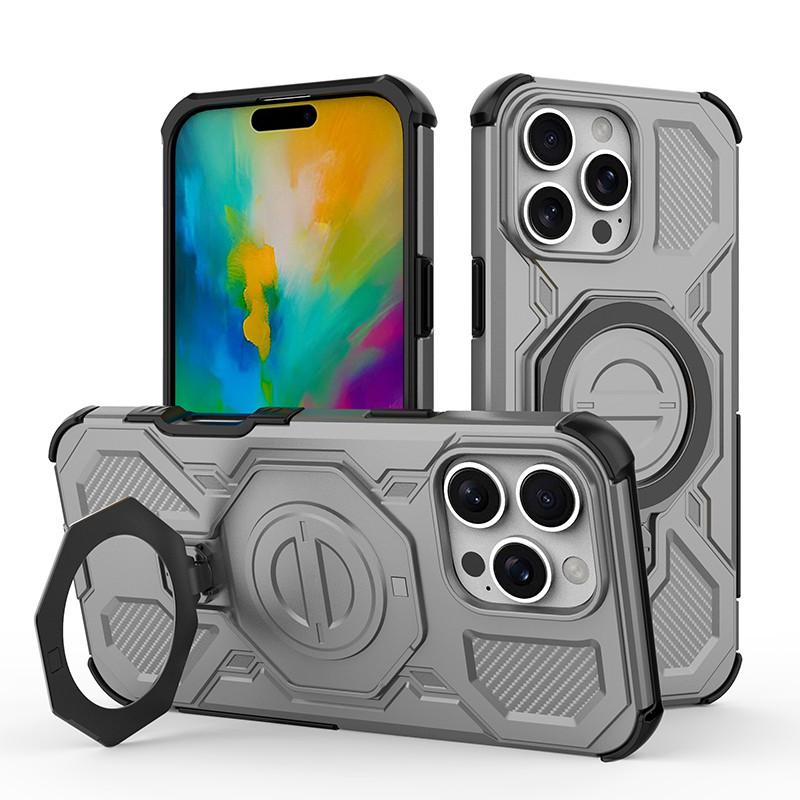 

Magnetic Armor Case For iphone 16 Pro Max Cases iphone 16e 16 Pro iphone 16 Pro Max Cover Magsafe Wireless Charging Phone Cover iPhone 16 Plus серый