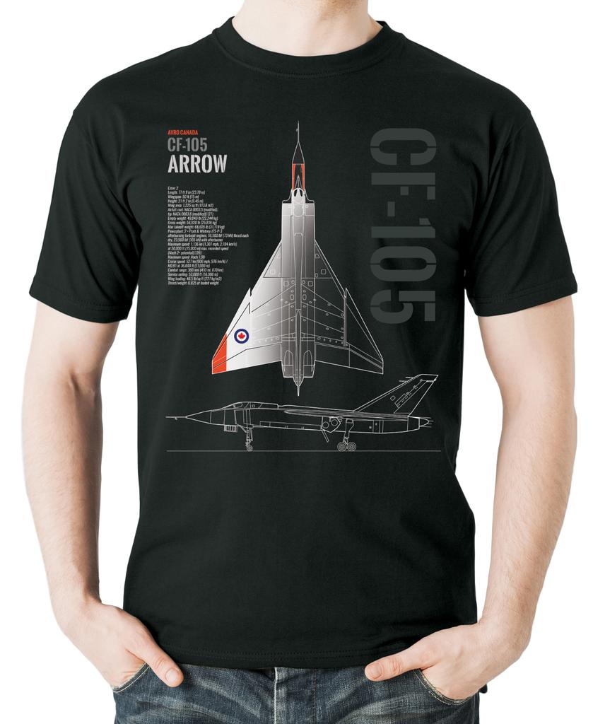 Canada Avro CF105 Arrow Fighter Aircraft TShirt Summer Cotton Short Sleeve ONeck Mens T Shirt New S3XL