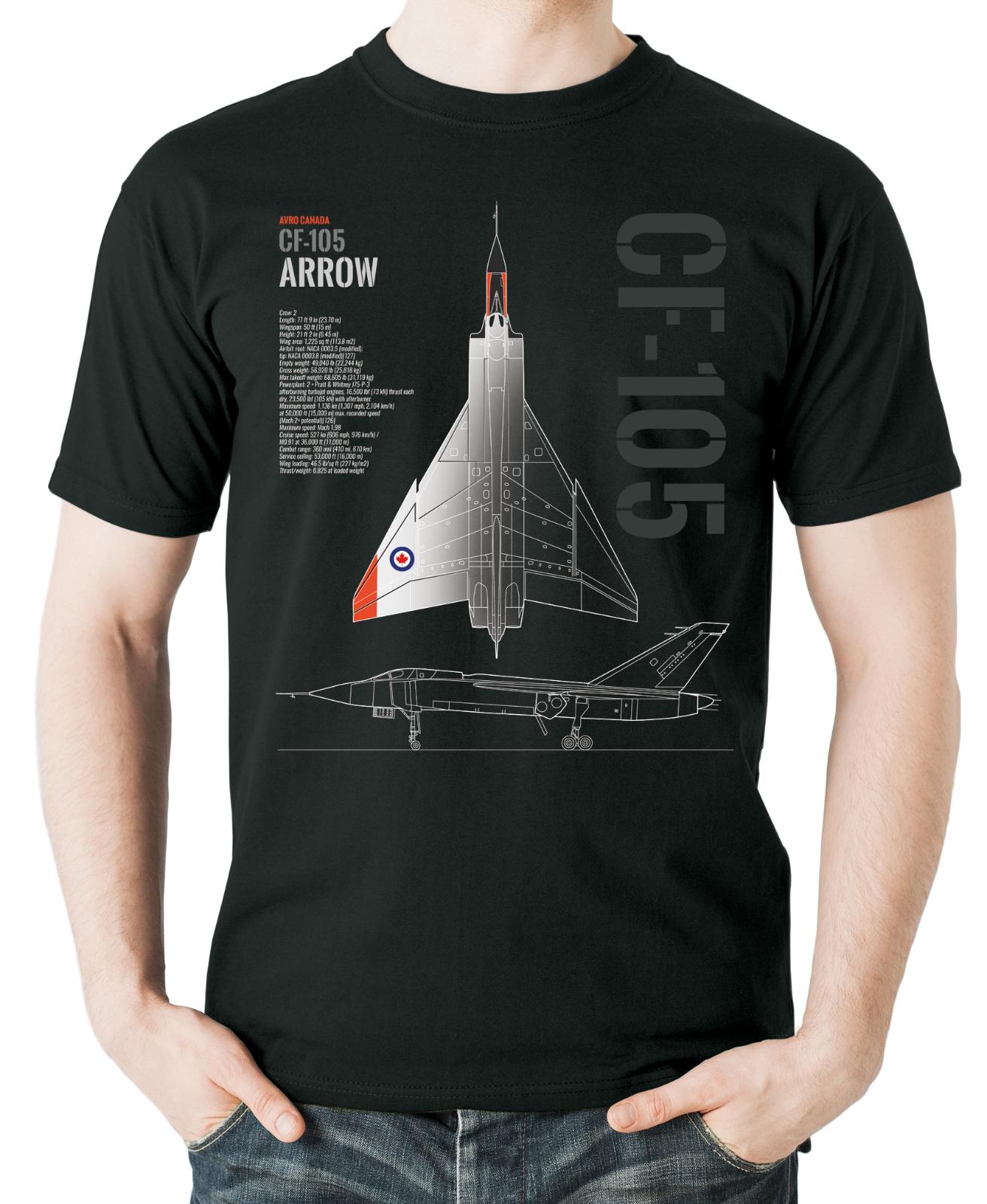 Canada Avro CF105 Arrow Fighter Aircraft TShirt Summer Cotton Short Sleeve ONeck Mens T Shirt New S3XL S