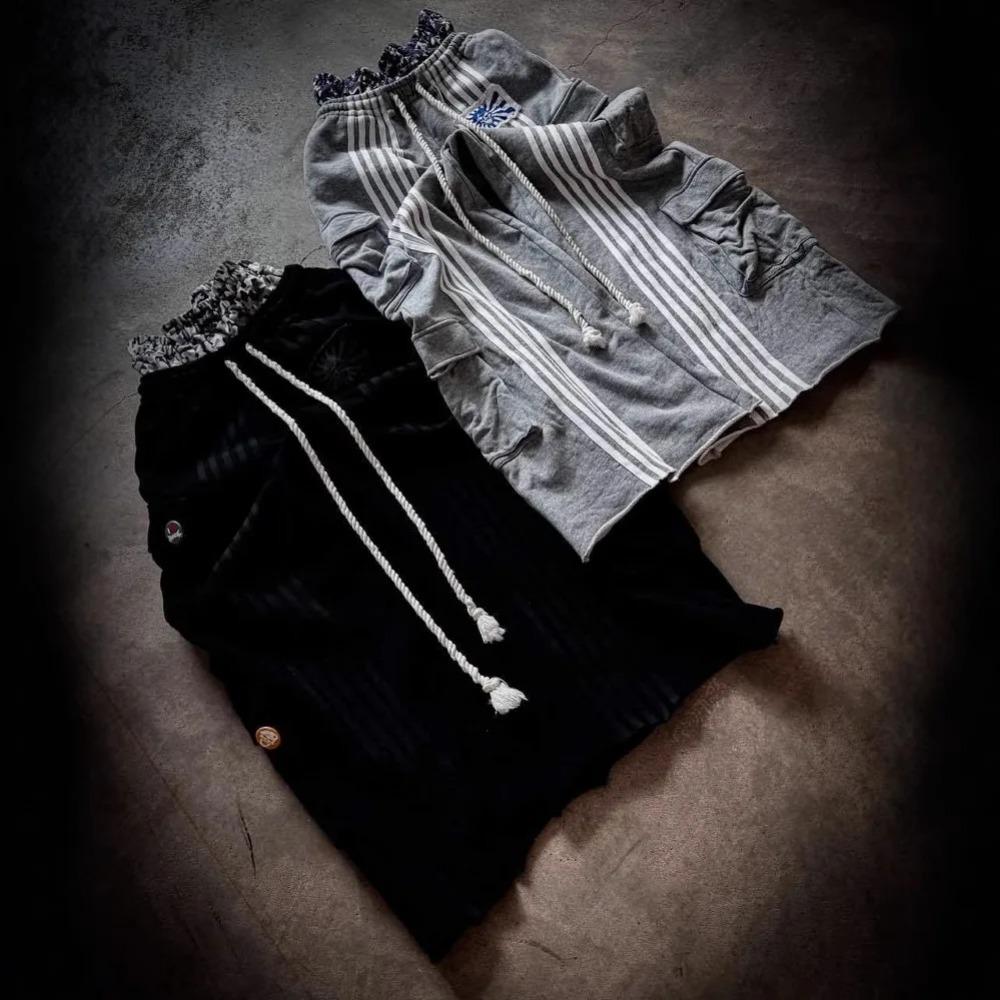 ZYLLO American Retro High Street Tooling Doppelte Taille Sweatpants Blatt Camouflage Schwerindustrie Gestreift Locker Weitbeinige Hose Europa