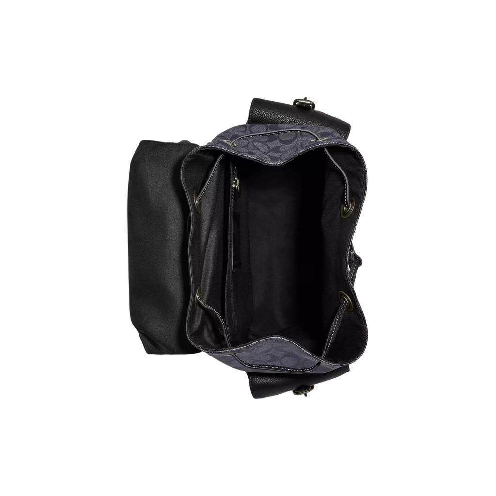 Coach Hudson 30 Classic Monogram Coated Canvas And Leather Backpack Large Men Backpack Charcoal CR388-QBMI5