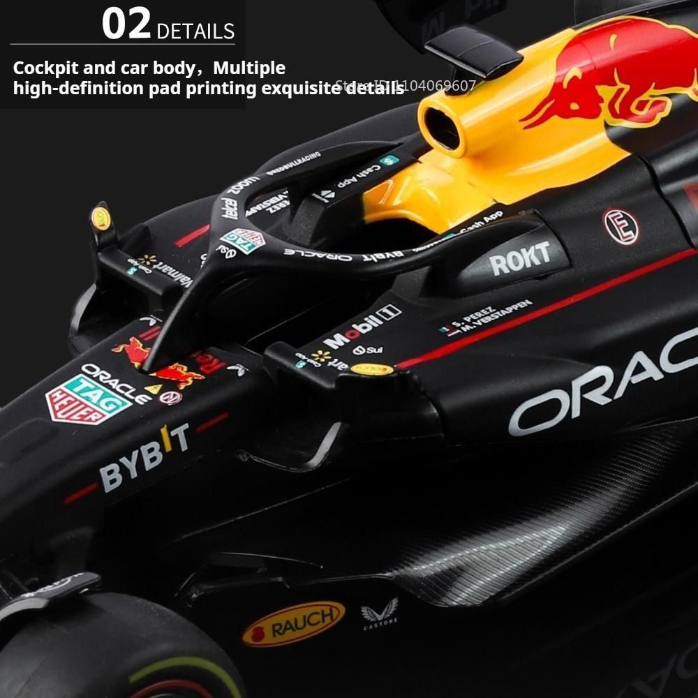 1:24 Modèle Oracle Red Bull Racing RB19 Voiture Jouet Verstappen Glisse Avant Métal Moulé Sous Pression Supercars Jouets Cadeau d'Anniversaire pour Garçons