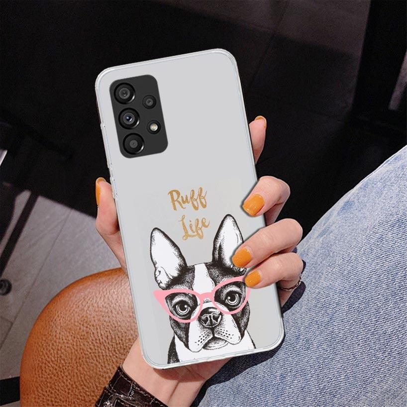 Love Pugs Cute Dog Phone Case For Samsung Galaxy A17 A16 A15 A14 A13 A57 A56 A55 A54 A53 A37 A36 A35 A34 A33 A26 A25 A24 A23 Gal