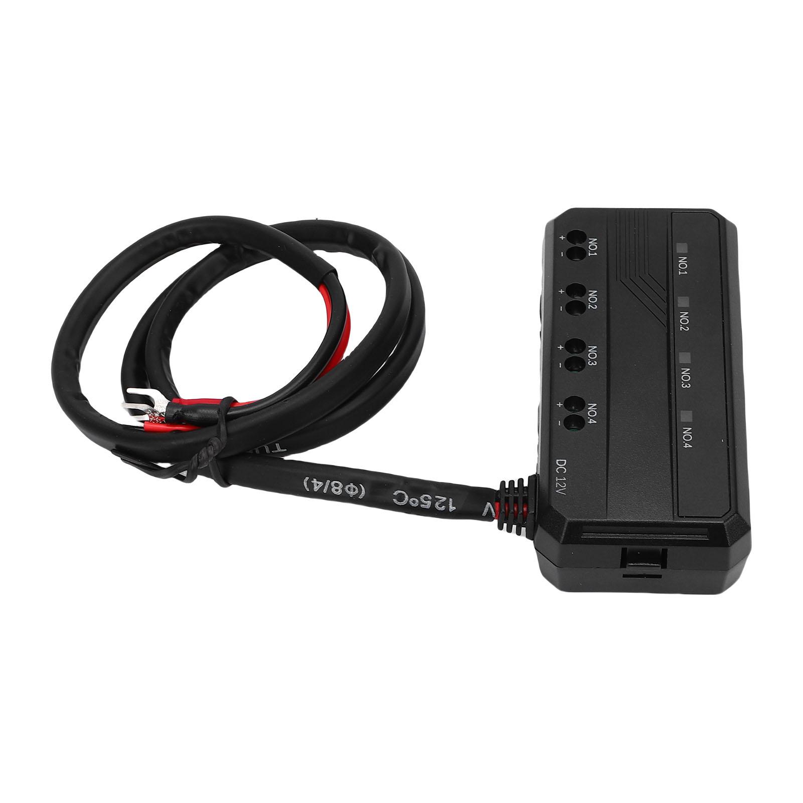 20A Motorcycle   Block, 12V Automotive   Terminal Block with 4 Circuits Battery Relay, LED Indicator, for 12V Cars ATVs UTVs