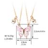 2 Pcs Hot Selling Butterfly Necklace Fashion BFF Friend Necklace Set Exquisite Alloy Magnet Necklace Jewelry Personalized Gift