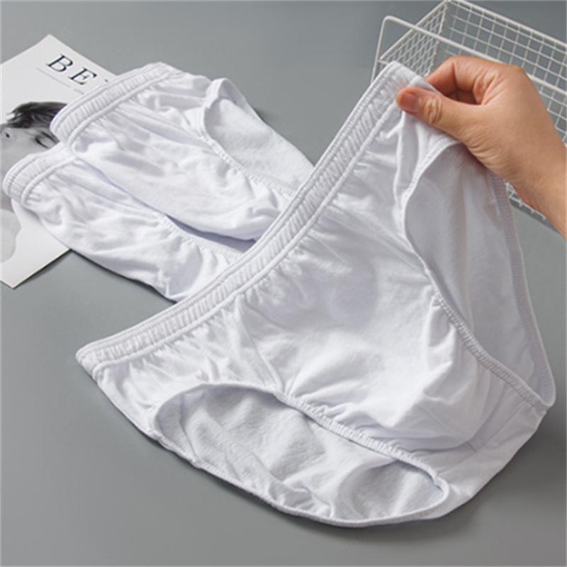 Slip da uomo taglia forte 6XL 7XL 8XL in cotone bianco, confezione da 3 morbide e traspiranti, intimo taglia grande, comodi e larghi, slip a triangolo