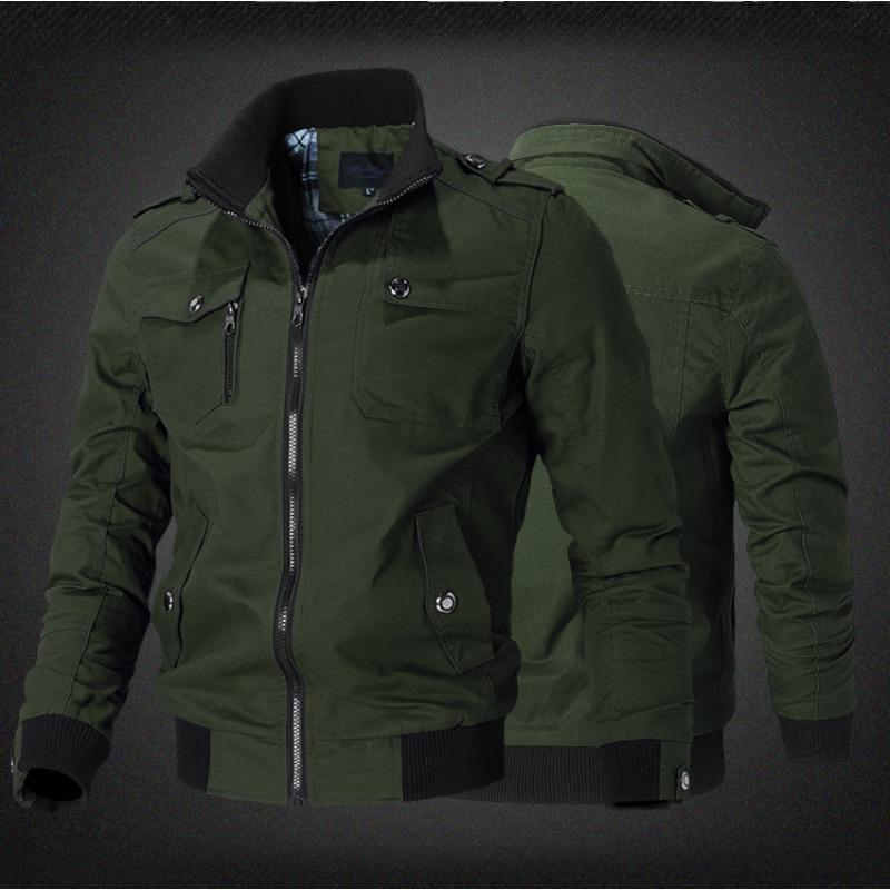 Casual Regular Fit Zip Up Cotton Jacket Side Pockets For Youth