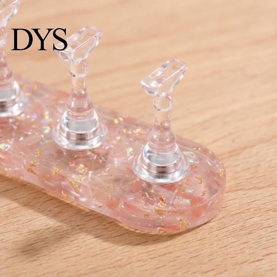 Magnetic Nail Tip Holder Fake Stand for Painting Nails, Press-on with Salon Base, Manicure Art Practice Display Home