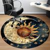 1pc Sun Moon Office Round Area Rug, Indoor Mat Suitable For Office, Under Office Chairs Bedroom Living Room Home Decor, Room Deco, 084