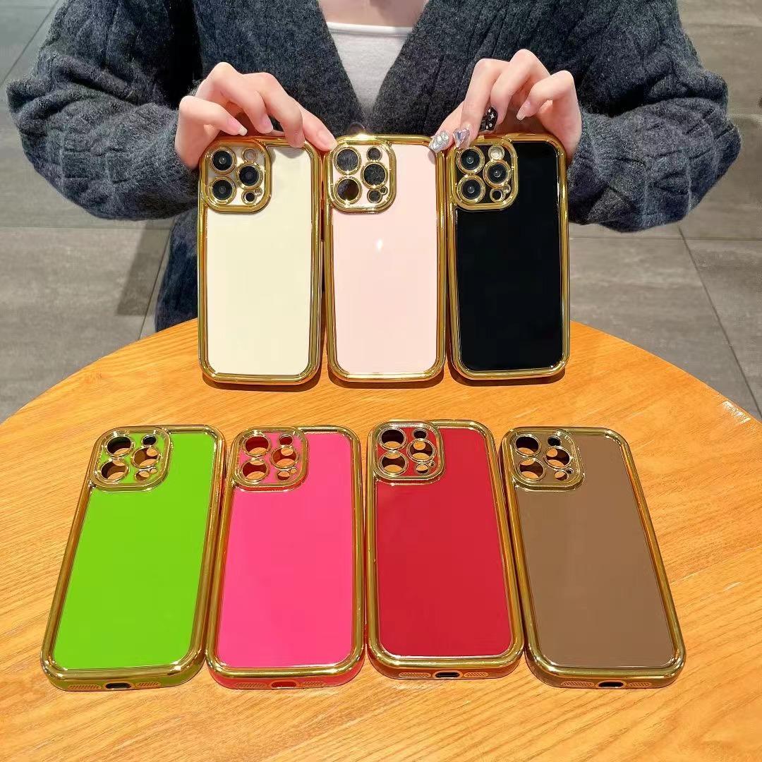 

Новый однотонный чехол для телефона с каймой для iPhone 11/12/13/14/15 iphone 11