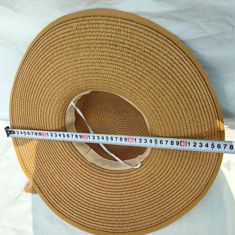 Beach hat shade summer straw hat big edge hat children foldable sun hat travel seaside versatile vacation