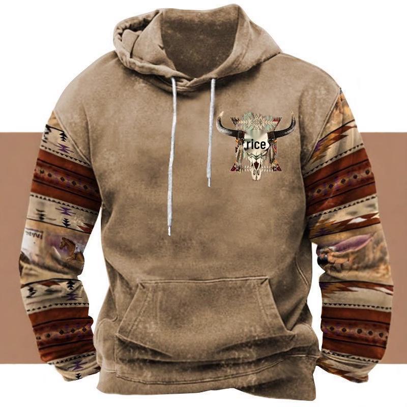 European Men's 3D Print Sports Hoodie - Street Fashion Trend