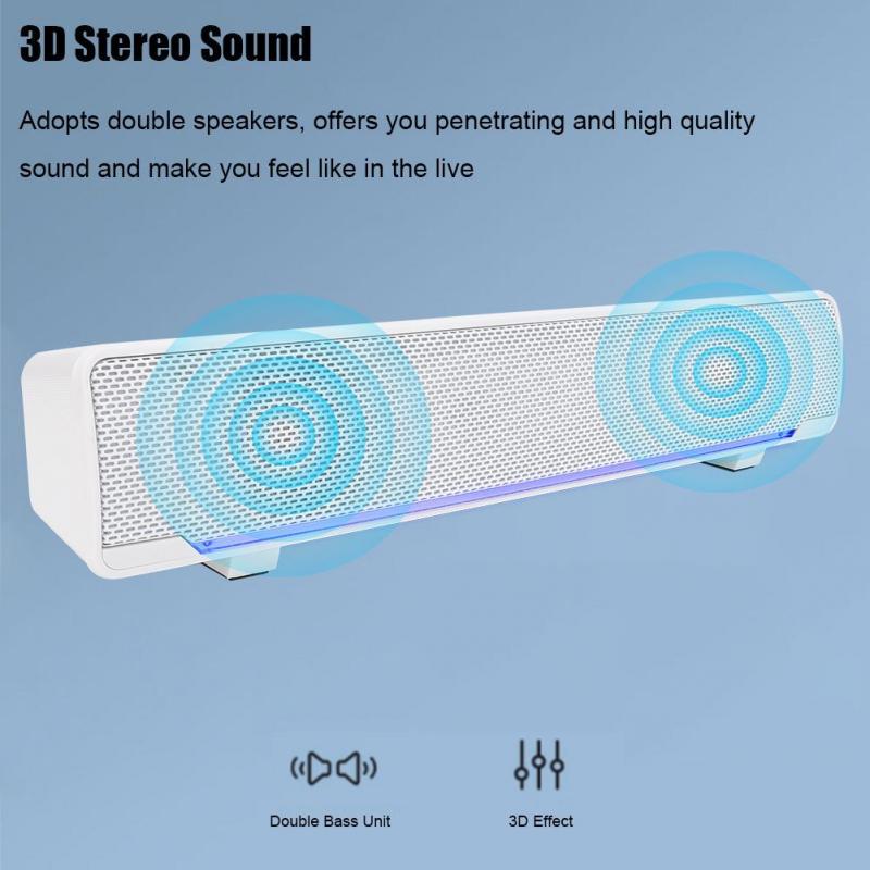 SADA V-196 3D Bluetooth Wireless TV Sound Bar Speaker USB Home Theater Subwoofer